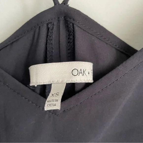 OAK + FORT Elegant Black Spaghetti Strap Dress - Picture 7 of 9